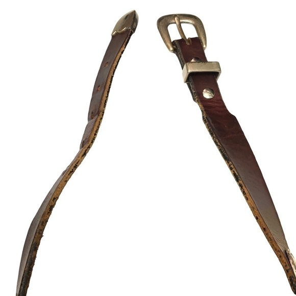 ORION LEATHER COMPANY Belt Largemouth Bass Concho Brown Antique Silver Finish - Picture 11 of 15